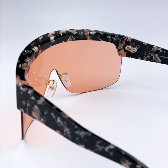 NEW Loewe LW40034U 55S Shiny Colour Havana Bordeaux Mask Shield Women Sunglasses